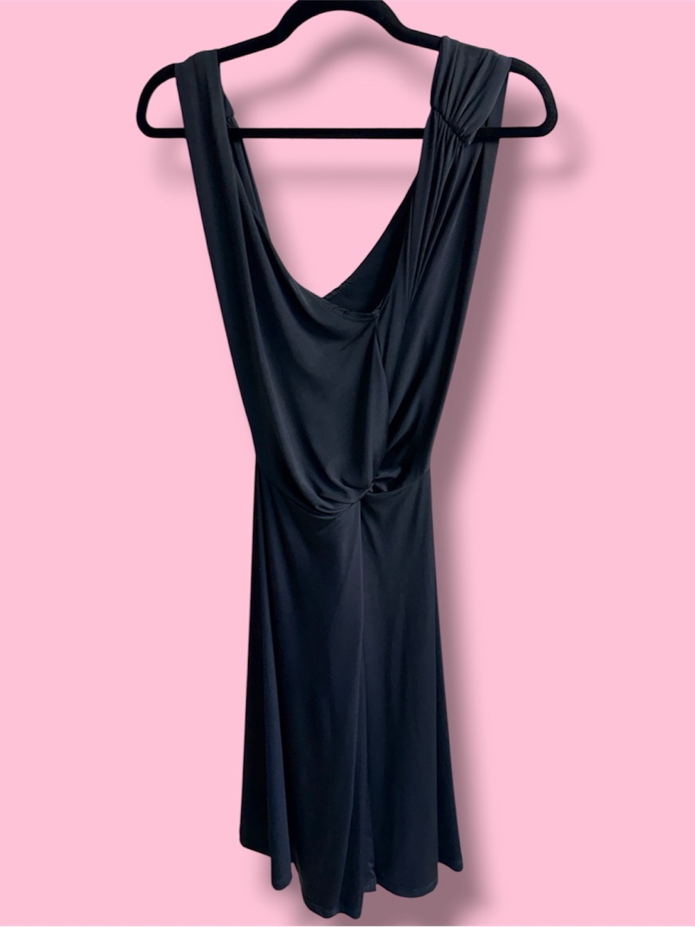 VENUS Black Sleeveless Twist-Front Dress #16